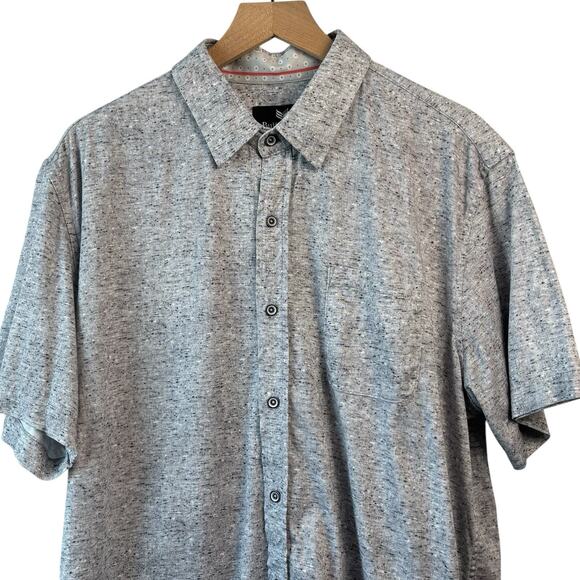 Buttercloth Mens Shirt Extra Large Gray Button Down Short Sleeve Golf Layer - Picture 6 of 8